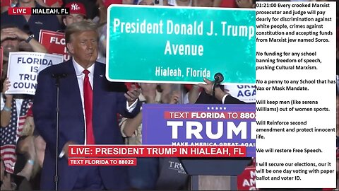 The Avenue is Named after President Trump in Hialeah, I was There, Full Rally FL 11.8.23