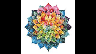 YOGA LOTUS RAINBOW MANDALA Cross Stitch Pattern by Welovit | welovit.net | #welovit