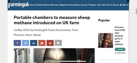 Sheep fart portable chambers now on a UK Farm! 7 English regions could run put of water by 2030?