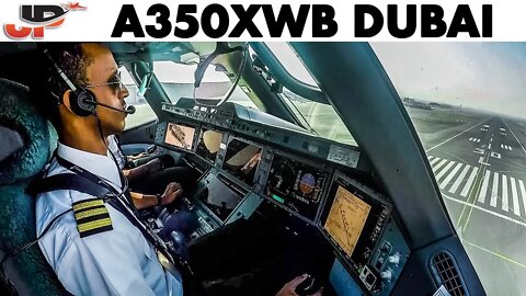 Piloting Airbus A350XWB into Dubai | Cockpit Views