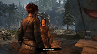 Lara Croft admiring peasants