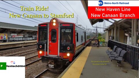 Riding a Kawasaki M8 EMU Train from New Canaan to Stamford