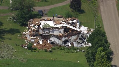 RAW: Barn destroyed by tornado