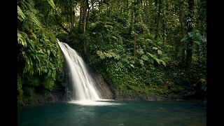 WATERFALL NOISE FOR SLEEP AND RELAXATION The sound of water falling from a waterfall