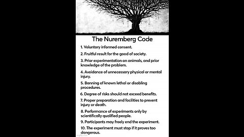 The Nuremberg Code 9-13-23 Dr. John Campbell