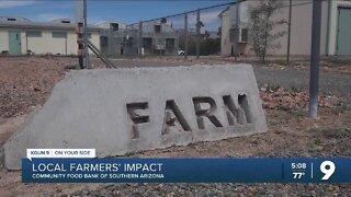 FARMER DONATES TO FOOD BANK