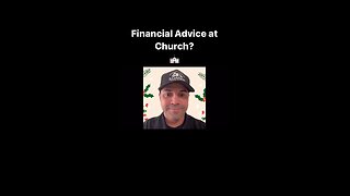 Financial advice in church?