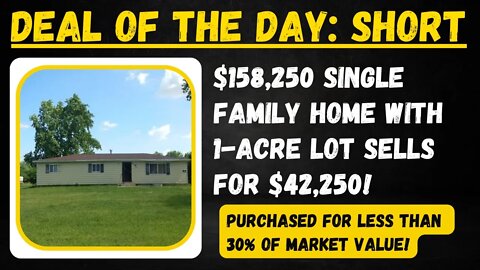 $150,000 MICHIGAN HOME SOLD FOR 42K: 1-ACRE LOT! TAX DEED DEAL OF THE DAY