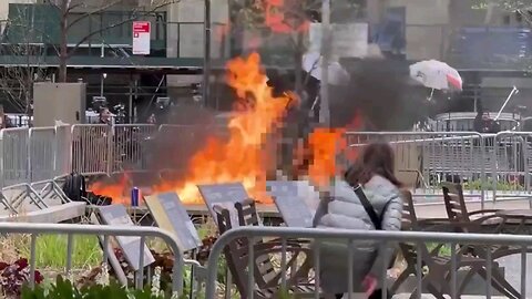 BREAKING: PROTESTOR SETS HIMSELF ON FIRE IN NEW YORK OUTSIDE TRUMP’S TRIAL