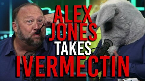 VIDEO - Alex Jones Takes Ivermectin Horse Paste ON AIR