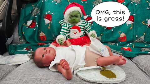 Reborn POOP Explosion! Diaper Blow Out! Let's go Thrifting! Dolls Ready for Christmas| nlovewithre..