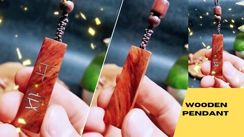 how to make a wooden pendant|Wooden pendant|wood carving| woodworking| #shorts