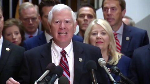 Rep. Mo Brooks Fights for Openness in Illegitimate Impeachment Proceedings at News Conference