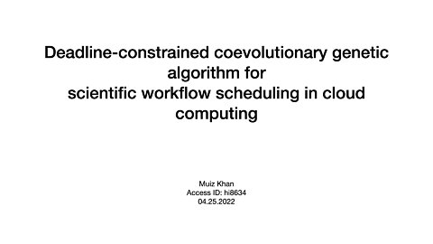 Presentation on Coevolutionary Genetic Algorithm (CGA)