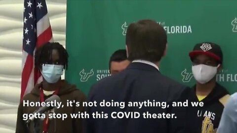 Florida governor appears to scold students over masks