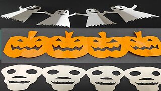 3 in 1 Halloween 👻🎃💀 Paper Craft | Easy creepy paper craft @Adyscraftclub