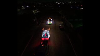 Buena Park's 3rd Annual Christmas Car Parade! From up Above