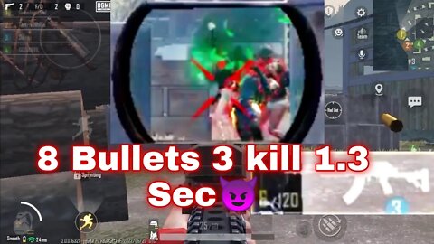 8 Bullets 3 kill 1.3 sec || BGMI || 68 + ONE @Mr. FLEX