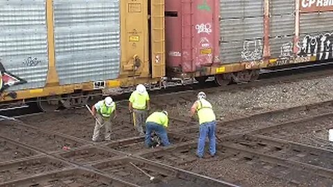 Norfolk Southern Maintenance Way Fixes Diamond Part 2 from Marion, Ohio August 22, 2022