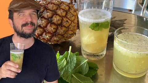 MOJITO DE ABACAXI NA BRASA