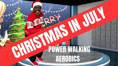 Christmas in July Power Walking Cardio Aerobics: Festive Low Impact Workout 19 Min | BPM 145