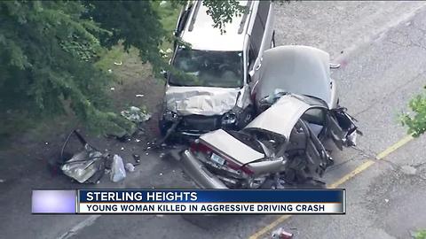 Young woman killed in aggressive driving crash