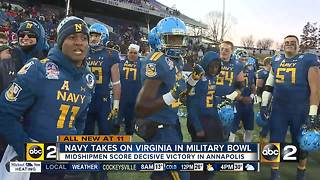 Abey's 5 touchdowns help Navy beat Virginia 49-7 in Military Bowl