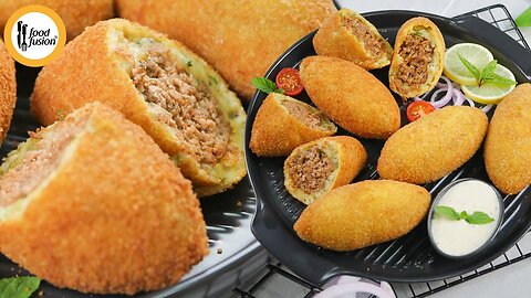 Stuffed Potatoes Cutlets Kabab - Bakra Eid Special Recipe by Food Fussion