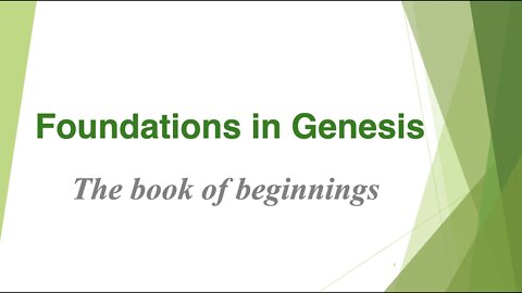 Foundations in Genesis - Scott Morrow