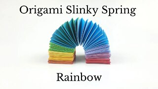 Origami Slinky Spring Rainbow - DIY Easy Paper Crafts