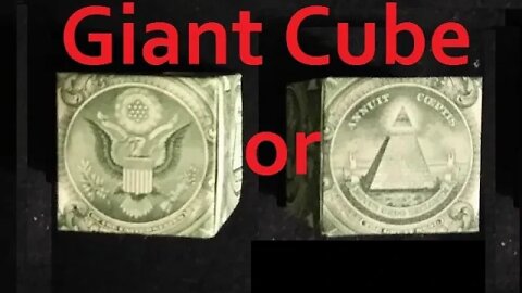GIANT Origami Cube Featuring Eagle or Pyramid Face $1 Money Origami Dollar Design © #DrPhu