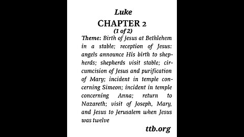 Luke Chapter 2 (Bible Study) (1 of 2)