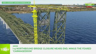 I-5 Northbound bridge closure nears end, minus the feared ‘carmageddon’