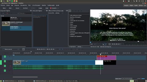 Como fazer os créditos finais usando o editor de vídeo Kdenlive