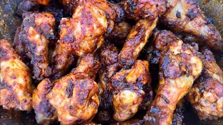 Nashville hot grilled chicken wings