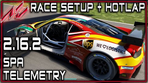 Assetto Corsa - Ferrari 458 GT2 at SPA - Hotlap with Race Setup - 2.16.2