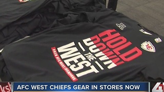 AFC West Chiefs gear in stores now