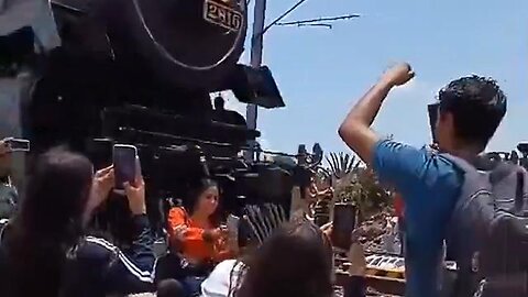 Gotta get that selfie with a train. I will never understand this.