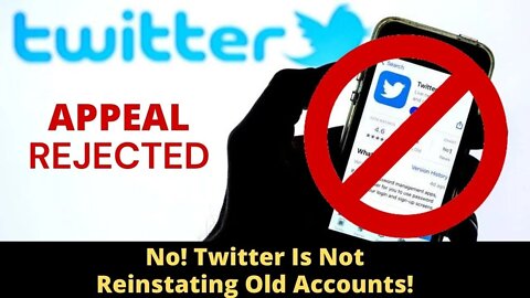 🔴 ATTENTION 🔴 Twitter Is Not Accepting Everyone Back