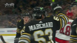 Brad Marchand with a Goal vs. Carolina Hurricanes