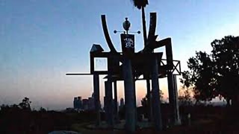 Elysian Park Chavez Ravine hills above Dodgers Stadium