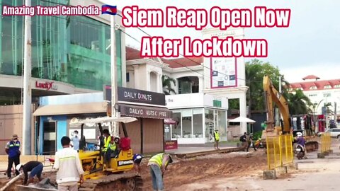Tour Siem Reap Downtown2021, #DrivingTour, Old Market To KING SIHA MONI Road /amazingTravelCambodia.
