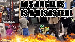 Flash Mob of Black Youth RANSACK and STEAL $12,000 of merch from L.A. Nike store for the 10th TIME!