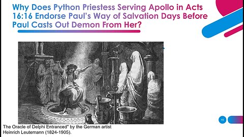 Why Did Python Priestess to Apollo Endorse Paul's Gospel? Revisit Col 1:15-18 matches Zeus-Apollo