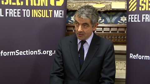 Rowan Atkinson on Free Speech. Mr. Bean Goes Free Speech