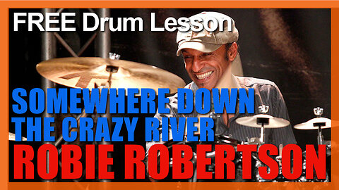 ★ Somewhere Down The Crazy River (Manu Katche) ★ FREE Video Drum Lesson | How To Play BEAT