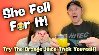 A Simple Trick To Play On Your Family & Friends! | Orange Juice Prank Joke