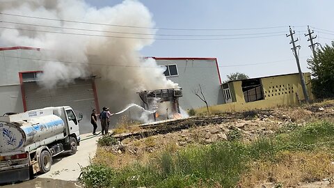 Fire at car wash station