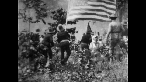 Philippine American War, Advance Of Kansas Volunteers At Caloocan (1899 Original Black & White Film)