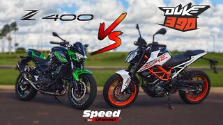 KTM Duke 390 2021 ou Kawasaki Z400 2021 ? | Comparativo Speed Channel